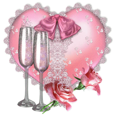 Валентинки Бокалы с шампанским аватар