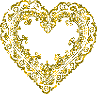 Валентинки Золотое ажурное сердечко аватар