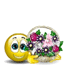 Восьмое марта Смайлик с корзиной цветов аватар