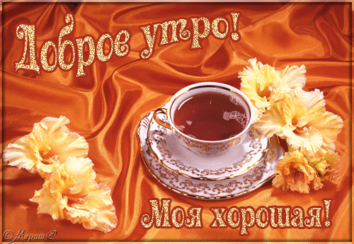 Доброе утро Доброе утро, моя хорошая!  Чашечка чая среди цветов аватар