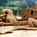 Драконы Скульптура песчаного замка на драконе аватар