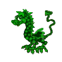 Драконы Дракоша зеленый, хвост змейкой аватар