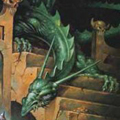 Драконы Зеленый дракон лежит на ступенях аватар