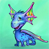 Драконы Дракоша синий с интересными ушками) аватар