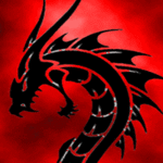 Драконы Рисунок черного дракона на красном фоне аватар