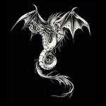 Драконы Монохромный дракон аватар