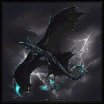 Драконы Чёрный дракон в небе аватар