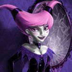 Вампиры, ведьмы, дьяволы Ведьма с розовыми волосами у разбитого зеркала аватар
