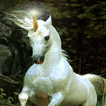 Единороги, лошади Белый единорог мчится аватар
