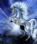 Единороги, лошади Единорог в сказочном сиянии аватар