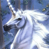 Единороги, лошади Единорог в зимнем лесу аватар