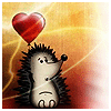 Ёжики Ёжик с воздушным шариком в виде сердечка аватар