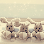 Зайцы Три игрушки-кролика с мячиками аватар