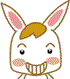 Зайцы Кролик улыбается и шевелит бровями и ушами аватар