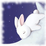 Зайцы Кролик спит на луне аватар