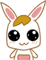 Зайцы Кролик делает кавайные глазки и показывает язык аватар