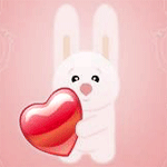 Зайцы Милый кролик держит сердечко аватар