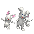 Зайцы Три милых зайца танцуют аватар