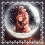 Зайцы Снежный шар с фигурками двух зайчиков аватар