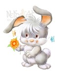 Зайцы Зайка с цветочком аватар