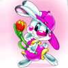Зайцы Заяц с цветочком аватар