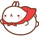 Зайцы Летящий кролик по имени molang, с красным платком на шее аватар