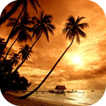 Рассветы, закаты Закат на острове у пальм аватар