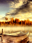 Рассветы, закаты Лодочка у озера на рассвете аватар