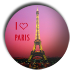 Эйфелева башня на фоне заката (i love paris)