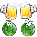 Зеленые смайлы Смайлики-арбузы любители пива аватар