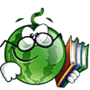 Зеленые смайлы Арбуз - ученый аватар