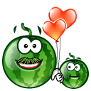 Зеленые смайлы Смайлики-арбузы дед с внуком аватар