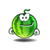 Зеленые смайлы Арбуз - телец аватар