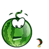 Зеленые смайлы Арбуз и знак вопроса аватар
