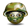 Зеленые смайлы Смайлик -  военный аватар