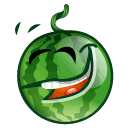Зеленые смайлы Смайлик-арбуз хохочет аватар
