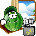 Зеленые смайлы Смайлик-арбуз пассажир поезда аватар