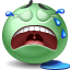 Зеленые смайлы Плачет, crying аватар