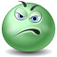 Зеленые смайлы Сомневающийся, displeased аватар