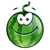 Зеленые смайлы Подмигивающий смайлик-арбузик аватар
