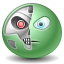 Зеленые смайлы Терминатор, terminator аватар