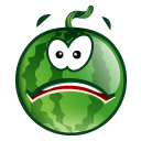 Зеленые смайлы Смайлик-арбуз хлопает глазами аватар