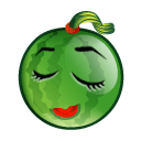 Зеленые смайлы Смайлик-арбуз девочка с голубыми глазами аватар