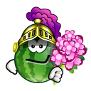 Зеленые смайлы Смайлик-арбуз рыцарь аватар