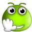 Зеленые смайлы Смайлик машет ручкой аватар