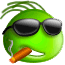 Зеленые смайлы С сигарой аватар