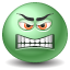 Зеленые смайлы Голодный, angry аватар