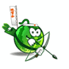 Зеленые смайлы Арбуз - стрелец аватар