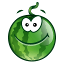 Зеленые смайлы Смайлик-арбуз ехидненько подмигивает аватар