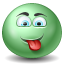 Зеленые смайлы Показывает язык, tongue аватар